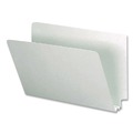 File Folders | Smead 29210 Extra-Heavy Recycled Pressboard Straight End Tab Folders - Legal, Gray/Green (25/Box) image number 2