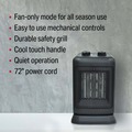 Portable Heaters | Vision Air 1VAHC10 1500/750 Watts 10 in. Oscillating Ceramic Heater image number 5