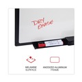Office Jansan | Universal UNV43628 36 in. x 24 in. Design Series Deluxe Dry Erase Board - White Surface, Black Anodized Aluminum Frame image number 4