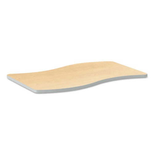 Office Desks & Workstations | HON HESW3054E.N.D.K Build 54 in. x 30 in. x 1.13 in. Ribbon Shape Table Top - Natural Maple/Platinum image number 0