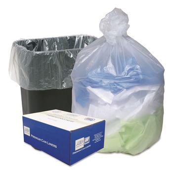Ultra Plus 24 in. x 33 in. 8 mic 16 Gallon Can Liners - Natural (200/Carton)
