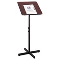 Office Presentation Supplies | Safco 8921MH 21 x 21 x 29.5 to 46 Adjustable Speaker Stand - Mahogany/Black image number 0