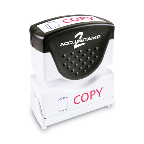 Bulk Savings Pricing 2 | ACCUSTAMP2 035532 1.63 in. x 0.5 in. COPY Pre-Inked Shutter Stamp - Red/Blue image number 0