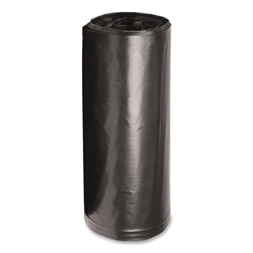 Trash Bags | Boardwalk X7658AKKR01 38 in. x 58 in. 60 gal. 1.5 mil Reprocessed Resin Perforated Roll Can Liners - Black (100/Carton) image number 0