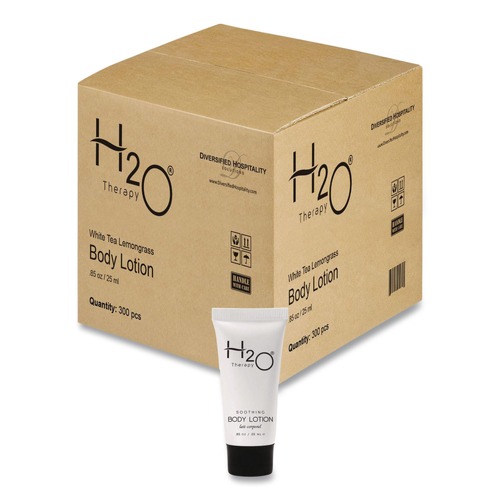 Cleaning & Janitorial Supplies | Diversified Hospitality Solutions H2O08L085 H2O Therapy 0.85 oz Single-Use Body Lotion (300/Carton) image number 0