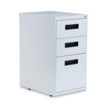 Alera 14.96 in. x 19.29 in. x 27.75 in. 3-Drawers: Box/Box/File Legal/Letter Left or Right File Pedestal - Light Gray