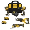 Combo Kits | Factory Reconditioned Dewalt DCK4050M2R 20V MAX Brushless Lithium-Ion Cordless 4-Tool Combo Kit (4 Ah) image number 0