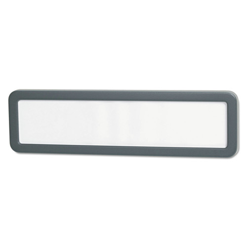  | Universal UNV08223 Recycled 9 in. x 2-1/2 in. Cubicle Nameplate with Rounded Corners - Charcoal image number 0