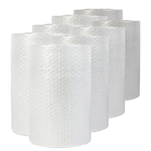 Envelopes & Mailers | Universal 4087869 24 in. x 50 ft. 0.19 in. Thick Bubble Packaging Perforated Every 24 in. - Clear (8/Carton) image number 0