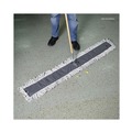 Mops | Boardwalk BWK1660CT 60 in. x 5 in. Cut-End Disposable Cotton Dust Mop Head (12/Carton) image number 2
