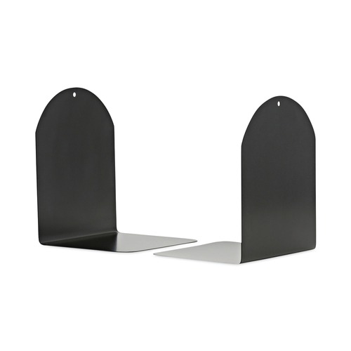 Office Jansan | Universal UNV54071 6 in. x 5 in. x 7 in. Metal Magnetic Bookends - Black (1 Pair) image number 0