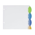 Office Jansan | Avery 11200 11 in. x 8.5 in. 5-Tab Insertable Style Edge Tab Plastic Dividers - Translucent (1-Set) image number 2