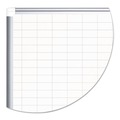  | MasterVision CR1230830 72 in. x 48 in. Board 1 x 2 Grid Magnetic Dry Erase Planning Board - White Porcelain Steel Surface, Silver Aluminum Frame image number 3