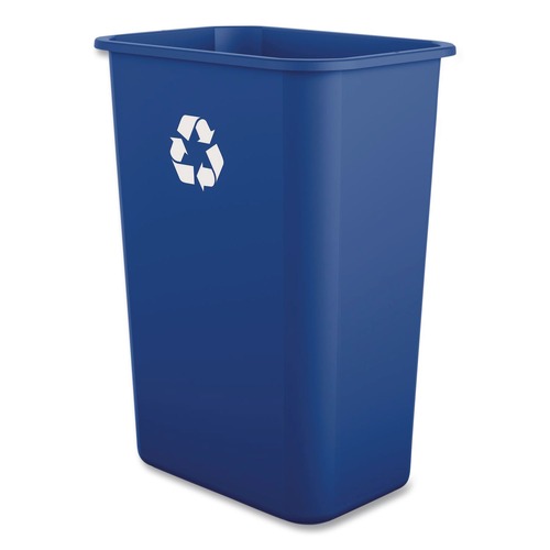 Trash & Waste Bins | Boardwalk TCIND1012BLR 10 Gallon Polypropylene Recycling Container - Blue image number 0