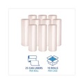 Cleaning & Janitorial Supplies | Boardwalk V6638HNKR01 33 Gallon 14 mic 33 in. x 38 in. Perforated Roll High-Density Can Liners - Natural (25 Bags/Roll, 10 Rolls/Carton) image number 4