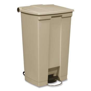Rubbermaid Commercial 18 Gallon Polyethylene Step-On Receptacle - Beige