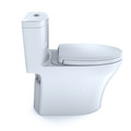 Fixtures | TOTO MS646124CEMFG#01 1-Piece Aquia IV CEFIONTECT WASHLETplus 1.28 and 0.8 GPF Elongated Dual Flush Universal height Toilet - Cotton White image number 4