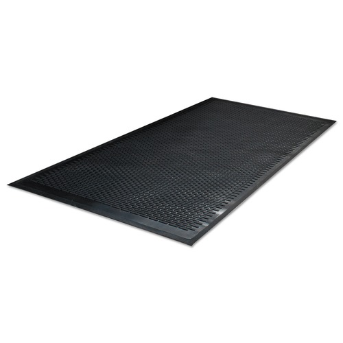  | Guardian 14030500 Clean Step 36 in. x 60 in. Outdoor Rubber Polypropylene Scraper Mat - Black image number 0