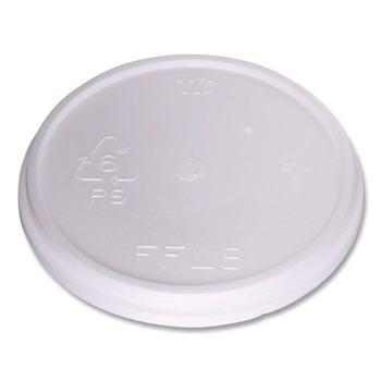 WinCup Plastic Lids for 8 oz to 16 oz Cups/5 oz to 10 oz Bowls - White (500/Carton)