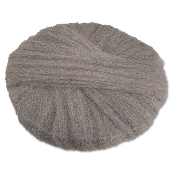 CLEANING AND SANITATION ACCESSORIES | GMT 120202 Grade 2 Radial Steel 20 in. Stripping/Scrubbing Wool Pads - Gray (12-Piece/Carton)