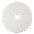 Cleaning Cloths | 3M 4100-13 4100 13 in. Diameter Low-Speed Super Polishing Floor Pads - White (5/Carton) image number 1