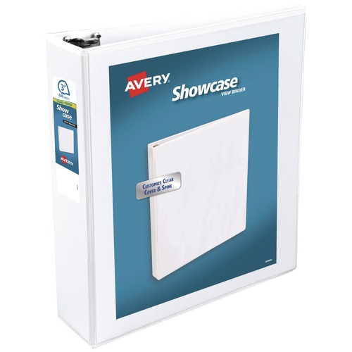 Office Jansan | Avery 19751 11 in. x 8.5 in. 3 Rings 3 in. Capacity Showcase Economy View Binders with Slant Rings - White image number 0