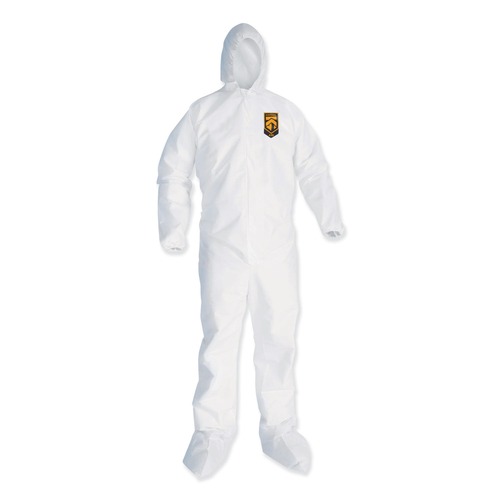 Bib Overalls | Ansell 38941 A35 Liquid and Particle Protection Coveralls - 2X-Large, White (25/Carton) image number 0