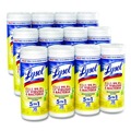 Cleaning & Disinfecting Wipes | LYSOL Brand 19200-81145 7 in. x 7.25 in. 1-Ply Disinfecting Wipes - Lemon and Lime Blossom, White (35 Wipes/Canister, 12 Canisters/Carton) image number 0