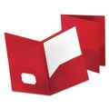 Office Jansan | Oxford 57411EE 100-Sheet Capacity 11 in. x 8.5 in. Poly Twin-Pocket Folder - Opaque Red image number 0