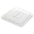 Food Service | Carlisle 10210U07 12.88 in. x 20.75 in. x 0.88 in. StorPlus Polycarbonate Plastic Handled Universal Lid - Clear image number 2