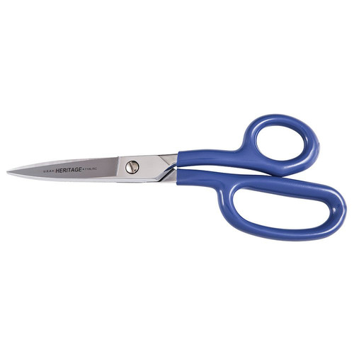 Klein Tools G718LRC 9 in. Curved, Coated Handle, Carpet Shear with Ring image number 0