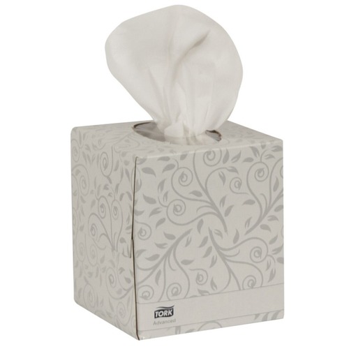 Tissues | Tork TF6830 Cube Box, 2-Ply, Advanced Facial Tissue - White (36 Boxes/Carton, 94 Sheets/Box) image number 0