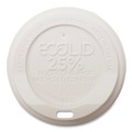 Office Jansan | Eco-Products EP-HL8-WR EcoLid 25 Percent Recycled Content Plastic Hot Cup Lid Fits 8 oz. Hot Cups - White (1000/Carton) image number 1