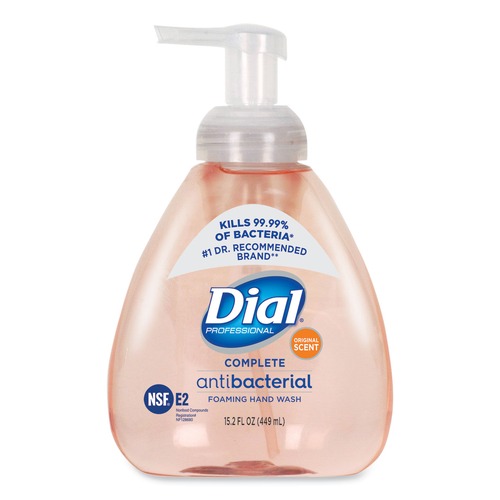 Dial Professional 1700098606 Antibacterial Foaming Hand Wash, Original, 15.2 Oz Pump, 4/carton image number 0