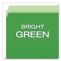  | Pendaflex 152 BGR Straight Tabs Letter Size Colored File Folders - Green/Light Green (100/Box) image number 4