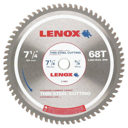 Lenox 21883TS71406 7-1/4 in. 68 Tooth Metal Cutting Circular Saw Blade image number 0