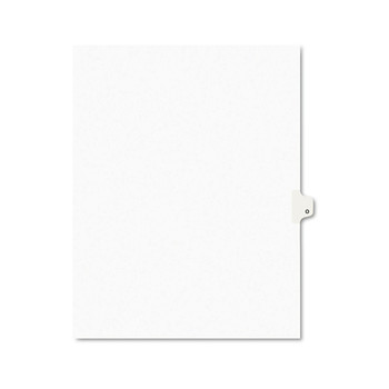 Avery 11 x 8.5 Preprinted Legal Exhibit O 26-Tab Index Dividers - White (25/Pack)