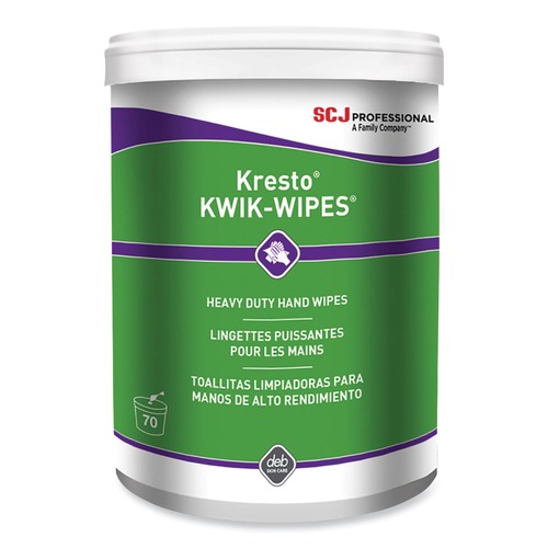 Hand Wipes | SC Johnson KKW70W 1-Ply in. 7.9 in. x 5.7 in. Kresto KWIK-WIPES Cloth - Citrus, White (6/Carton) image number 0