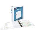 Office Jansan | Avery 19701 11 in. x 8.5 in. 3 Rings 2 in. Capacity Showcase Economy View Binders with Slant Rings - White image number 1