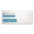 Office Jansan | Quality Park QUA24529 #9 Commercial Flap Redi-Seal Adhesive Closure 3.88 in. x 8.88 in. Double Window Redi-Seal Security-Tinted Envelope - White (500/Box) image number 2