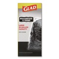 Cleaning & Janitorial Supplies | Glad 78966 Guaranteed Strong 30 in. x 33 in. 1.05 mil 30 Gallon Three-Ply Large Drawstring Trash Bags - Black (168/Carton) image number 3