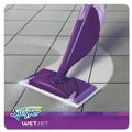 Mops | Swiffer 92811 WetJet 11 in. x 5 in. Cloth Head 46 in. Aluminum Plastic Handle Mop - White/Purple/Silver (2/Carton) image number 3