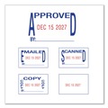 Stamps & Stamp Supplies | Trodat E4756 1.63 in. x 1 in. Printy Economy 5-in-1 Self-Inking Date Stamp - Blue/Red image number 1