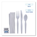 Cutlery | Boardwalk BWKFKTNSHWPSWH 6-Piece Heavyweight Condiment/Fork/Knife/Napkin/Spoon Cutlery Kit - White (250/Carton) image number 5