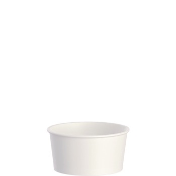 SOLO VS606X-02050 3.83 in. x 1.99 in. 6 oz. Double Poly Paper Food Container - White (1000/Carton)