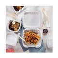 Food Trays, Containers, and Lids | Pactiv Corp. YCN808010000 8.31 in. x 8.35 in. x 3.1 in. EarthChoice SmartLock Plastic Microwavable MFPP Hinged Lid Container - White (200/Carton) image number 5