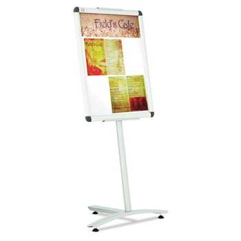 Quartet 18 in. x 24 in. Frame, 54 in. High Improv Lobby Clip-Frame Pedestal Sign - Aluminum