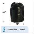 Trash Bags | Stout by Envision T3860B15 38 in. x 60 in. 1.5 mil. 60 Gallon Total Recycled Content Plastic Trash Bags - Brown/ Black (100/Carton) image number 5