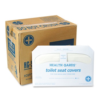 HOSPECO Health Gards 14.25 in. x 16.5 in. Toilet Seat Covers - White (5000/Carton)