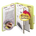 Office Jansan | Smead 14034 Pressboard Six-Section Top Tab Classification Folders - Letter, Yellow (10/Box) image number 6